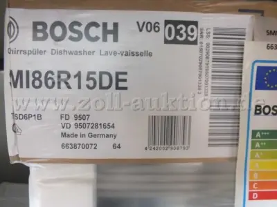 1 Einbau- Geschirrspüler Bosch MI86R15DE – kavel bij Zoll-Auktion, Büren
