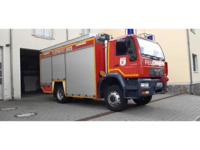 1 Feuerwehr Rüstwagen RW 2 ,Hersteller MAN, Typ L80, Aufbau Schmitz – kavel bij Zoll-Auktion, Niemegk