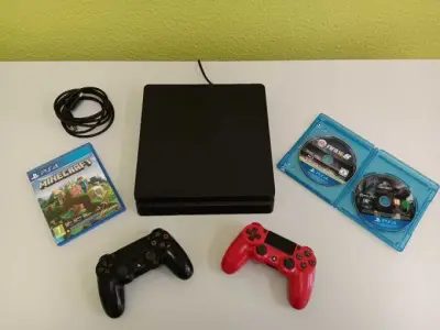 1 Sony Playstation 4 Slim (500GB) + 1x Toshiba Festplatte (2TB) – kavel bij Zoll-Auktion, Lutherstadt Eisleben