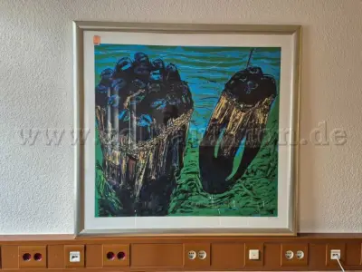1 Lithographie Kunstwerk "Duckdalben" von Norbert Tadeusz – kavel bij Zoll-Auktion, Hagen