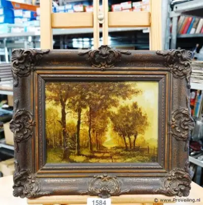 Klassiek olieverfschilderij op doek – kavel bij ProVeiling