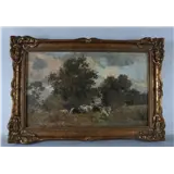 Louis Albert Roessingh – Roessingh, Louis Albert (1873-1951) "De schapendrift", gesigneerd voluit linksonder, olieverf/doek, h 27 x b 44,5 cm – kavel bij Veilinghuis Omnia