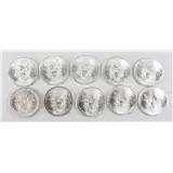 10 x 1 troy ounce 999/1000 zilveren American Eagle, one dollar, tot 10x – kavel bij Veilinghuis Omnia