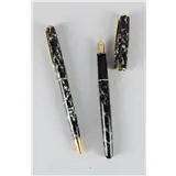 Een Parker Sonnet Ciel d'orage vulpen en dito ballpen, made in France. Verguld beslag – kavel bij Veilinghuis Omnia