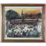 Petrus Theodorus(Piet) Wijngaerdt van – Wijngaerdt van, Petrus Theodorus(Piet) (Amsterdam 1873-1964) "Open lucht circus", gesigneerd voluit rechtso… – kavel bij Veilinghuis Omnia
