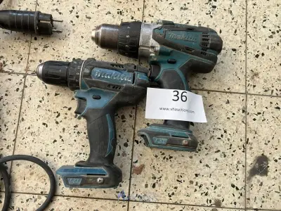 2 accu boormachines MAKITA – kavel bij VH Auctions