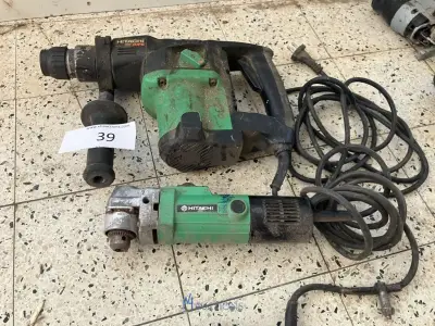 Klopboormachine en haakse slijper HITACHI – kavel bij VH Auctions
