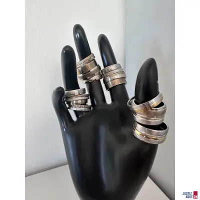 18 Modeschmuck Ringe – kavel bij Justiz-Auktion, Mönchengladbach