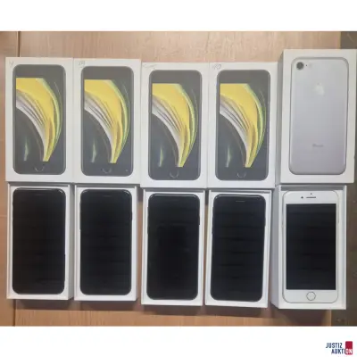 4 iPhone SE Model A 2296, 1 iPhone 7 Model A 1660 – kavel bij Justiz-Auktion, Köln