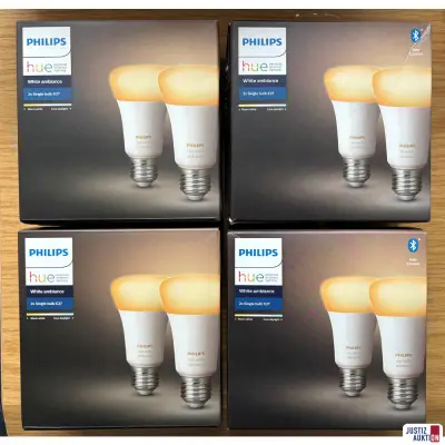 8x Philips hue E27 White ambiance - OVP – kavel bij Justiz-Auktion, Stade