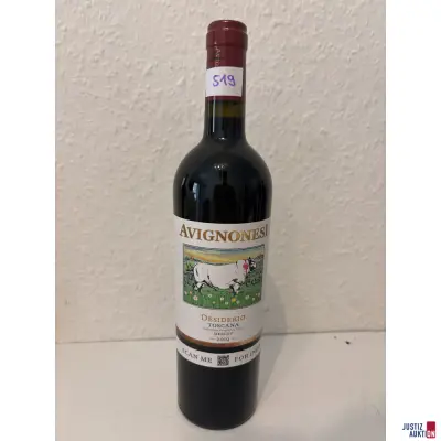 Avignonesi Desiderio Merlot – kavel bij Justiz-Auktion, Leipzig