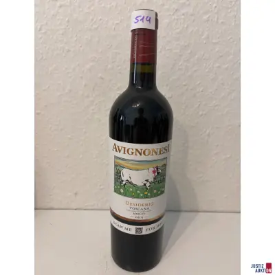 Avignonesi Desiderio Merlot – kavel bij Justiz-Auktion, Leipzig