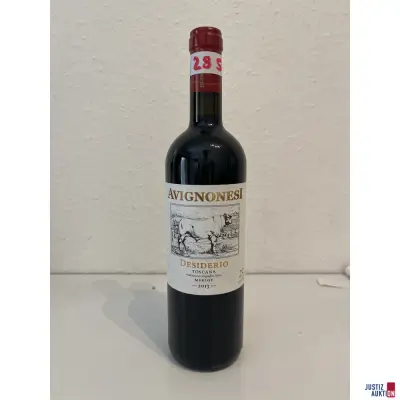 Avignonesi Desiderio Merlot – kavel bij Justiz-Auktion, Leipzig