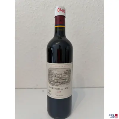 Chateau Lafite Rothschild Carruades de Lafite Pauillac – kavel bij Justiz-Auktion, Leipzig
