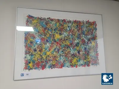 1 x Abstract kunstwerk in lijst – kavel bij Plaats Je Bod, Hoorn