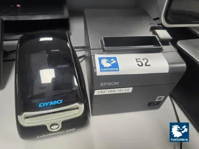 2 x Bonnen-/ etikettenprinter waaronder Epson en Dymo – kavel bij Plaats Je Bod, Hoorn