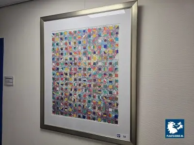1 x Abstract kunstwerk in lijst – kavel bij Plaats Je Bod, Hoorn
