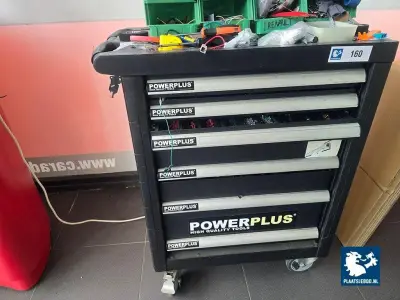 1 x Powerplus verrijdbare gereedschapsladenkar met inhoud – kavel bij Plaats Je Bod, Heerhugowaard