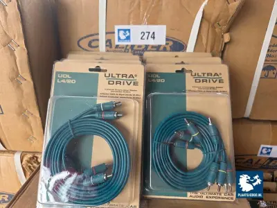 9 x Doos met ca. 360 st. Caliber 4-kanaals chrome plated shielded RCA kabels – kavel bij Plaats Je Bod, Heerhugowaard