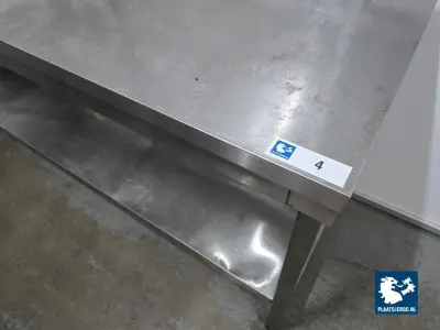 1 x RVS 2-etage werktafel – kavel bij Plaats Je Bod, Harmelen