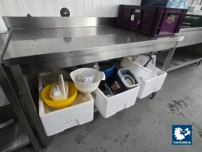 1 x RVS 2-etage werktafel – kavel bij Plaats Je Bod, Harmelen
