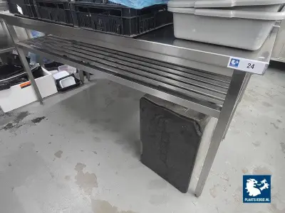1 x RVS 2-etage werktafel – kavel bij Plaats Je Bod, Harmelen
