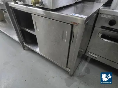1 x Jilko RVS werktafel/schuifdeurkast – kavel bij Plaats Je Bod, Harmelen