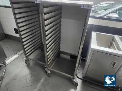 1 x RVS dienbladen wagen – kavel bij Plaats Je Bod, Harmelen