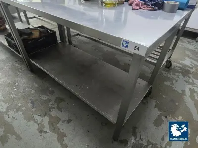 1 x RVS 2-etage werktafel – kavel bij Plaats Je Bod, Harmelen