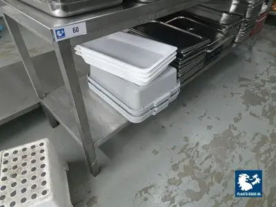 1 x RVS 2-etage werktafel zonder inhoud – kavel bij Plaats Je Bod, Harmelen