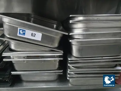 1 x Partij diverse RVS gastronormbakken – kavel bij Plaats Je Bod, Harmelen
