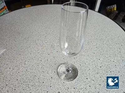 1 x Partij "Schott zwiesel" champagne glazen in 5 x krat – kavel bij Plaats Je Bod, Harmelen