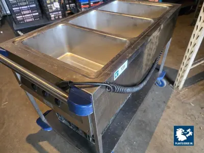 1 x Verrijdbare RVS elektrische Au Bain-Marie/ buffetwagen – kavel bij Plaats Je Bod, Harmelen