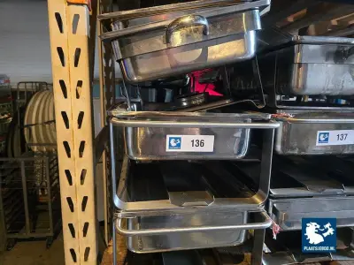 6 x RVS Chafing dish met gastronorm bakken – kavel bij Plaats Je Bod, Harmelen