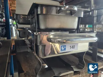 4 x RVS Chafing dish met gastronorm bakken – kavel bij Plaats Je Bod, Harmelen