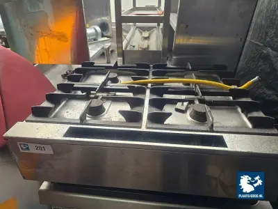 1 x 4-Pits RVS gaskookplaat – kavel bij Plaats Je Bod, Harmelen