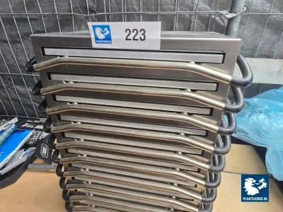 1 x Lükon RVS rechaud-batterij met 10 x rechauds – kavel bij Plaats Je Bod, Harmelen