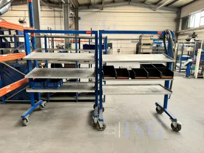 Regalrollwagen (blau) EIGENBAU – kavel bij IVG, Gaimersheim