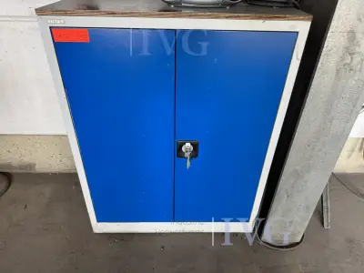 Stahl-Schrank (blau-grau) DELTA-V – kavel bij IVG, Gaimersheim
