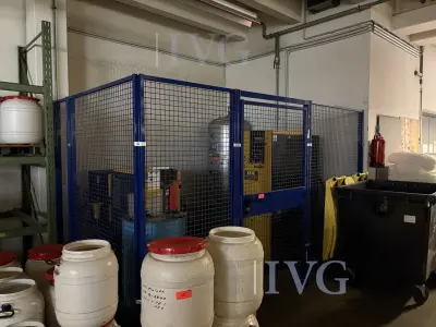 Sicherheitszaun (blau) – kavel bij IVG, Freiberg