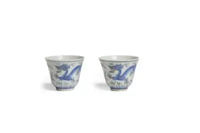 Chine, époque République (1912-1949) Paire de pochons en porcelaine à décor de dragons en… – kavel bij Galerie Moderne, Elsene (Brussel)