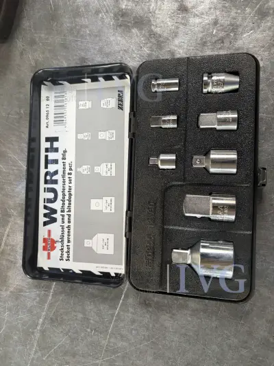 Steckschlüsseladapter-Sortiment WÜRTH 8-teilig – kavel bij IVG, Gütersloh