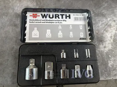 Steckschlüsseladapter-Sortiment WÜRTH 8-teilig – kavel bij IVG, Gütersloh