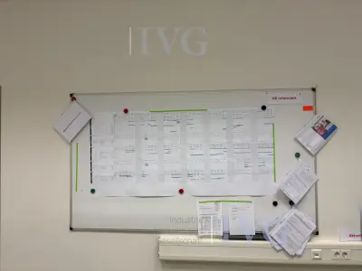 Whiteboard – kavel bij IVG, Neuenburg