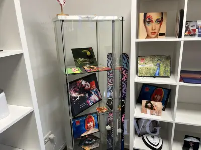 Glasvitrine – kavel bij IVG, Emsdetten