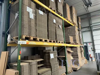 Schwerlastregal (grün/gelb) – kavel bij IVG, Emsdetten