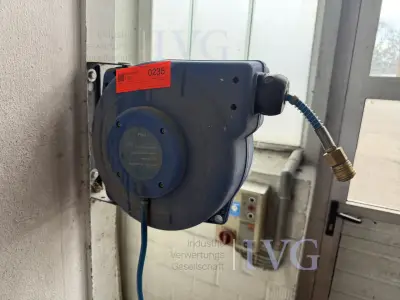 Wandgemonteerde slanghaspel voor perslucht PRO-PLUS D1400102 – kavel bij IVG, Wilhelmshaven
