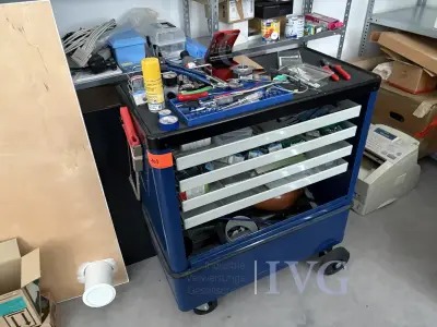 Werkplaatswagen (blauw) – kavel bij IVG, Reutlingen