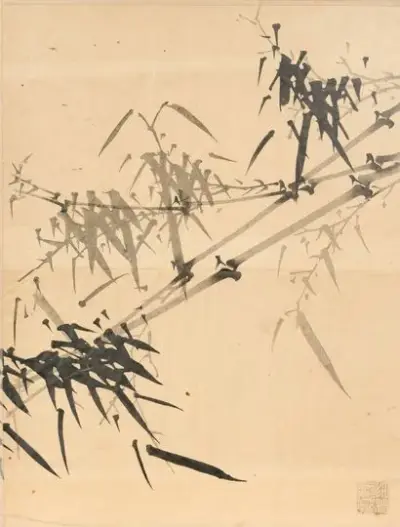 Fang TANG (XIXe-XXe siècle) Bambous, 1904 Encre de Chine sur papier Cachet en bas… – kavel bij Galerie Moderne, Elsene (Brussel)