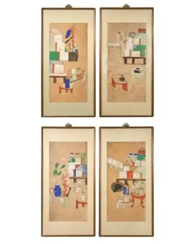 École coréenne de la fin du XIXe - début XXe siècle Chaekgeori (livres et… – kavel bij Galerie Moderne, Elsene (Brussel)
